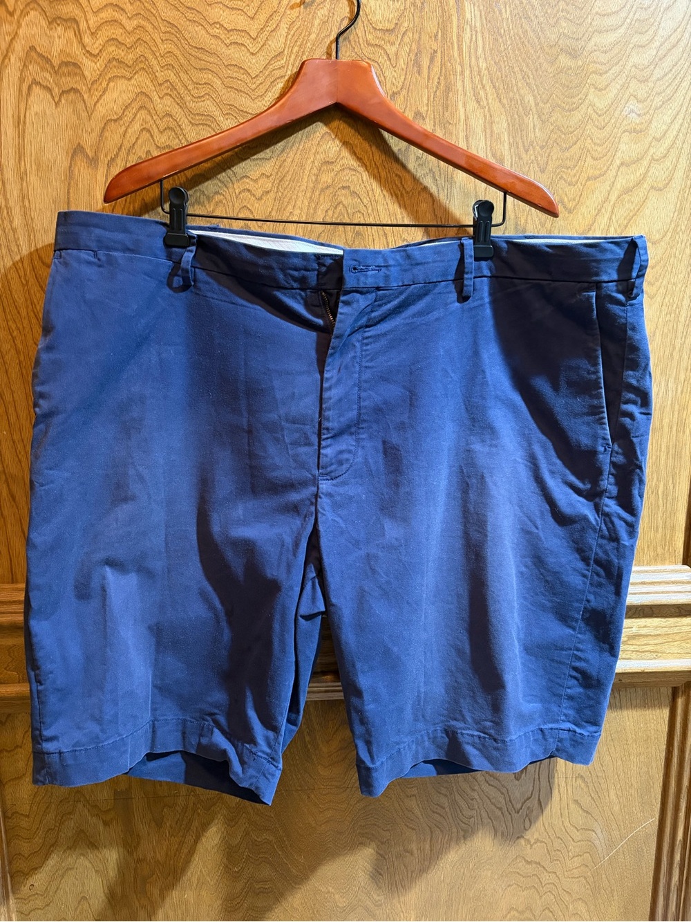 Men's Flat Front Shorts in Deep Blue